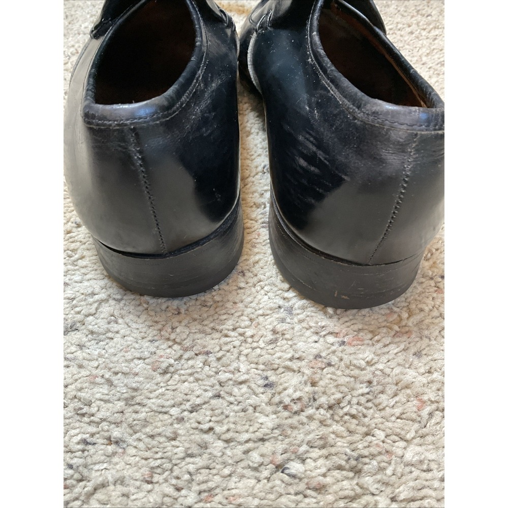 Hitchcock Black Loafer Shoes Style #4436 Size 10.5 5E Wide Smooth Slip On - Picture 11 of 11